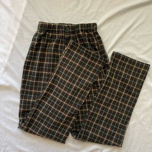 brandy melville- classic plaid pants